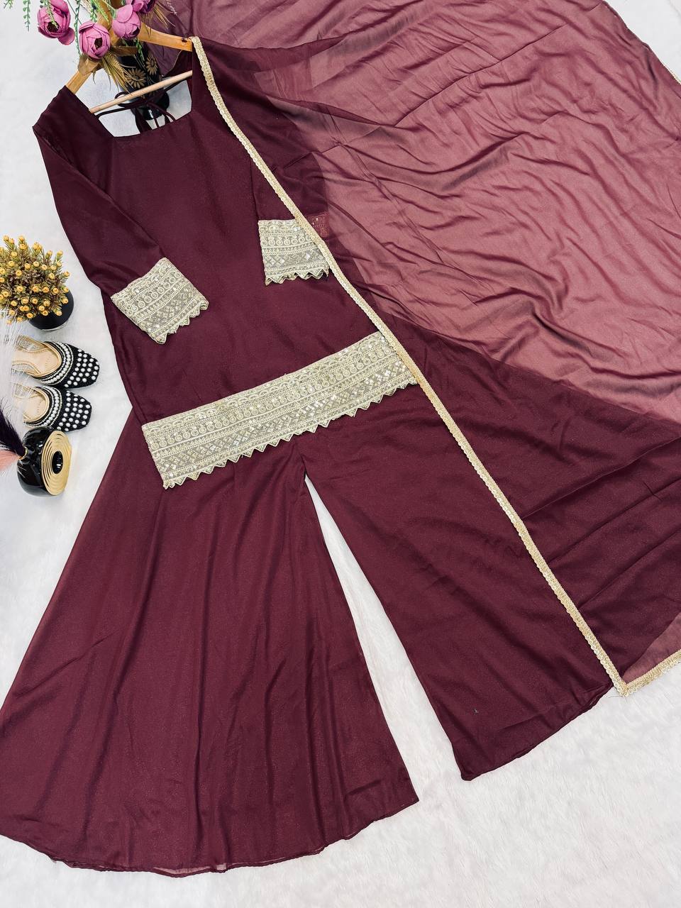 Opulent Burgundy Jewel-Tone Suit